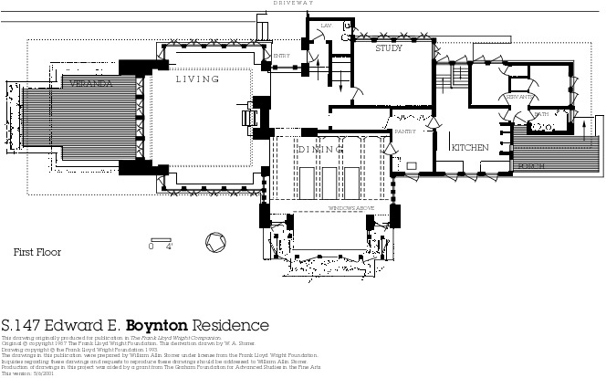 1st Floor Plan Overview Growing Up In A Frank Lloyd Wright House By  - Frank Lloyd Wright Floor Plans Houses
