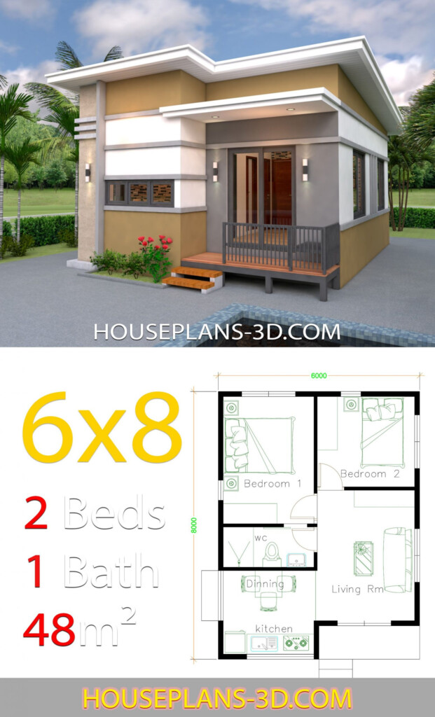 20 Small 2 Bedroom House Plans MAGZHOUSE - Small House 2 Bedroom Floor Plans