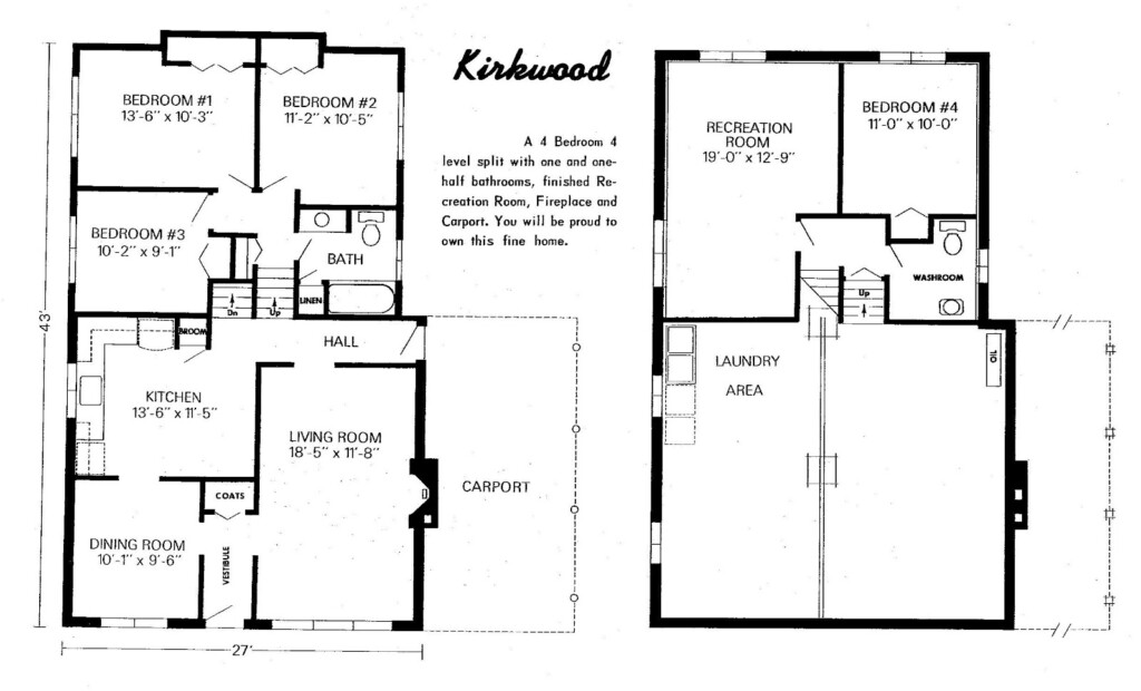 20 Wonderful Front To Back Split Level House Plans Home Plans  - Back To Back House Floor Plan
