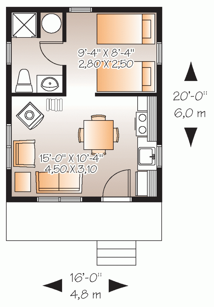 20x20 Cabin Plans - 20 X 20 Tiny House Floor Plans