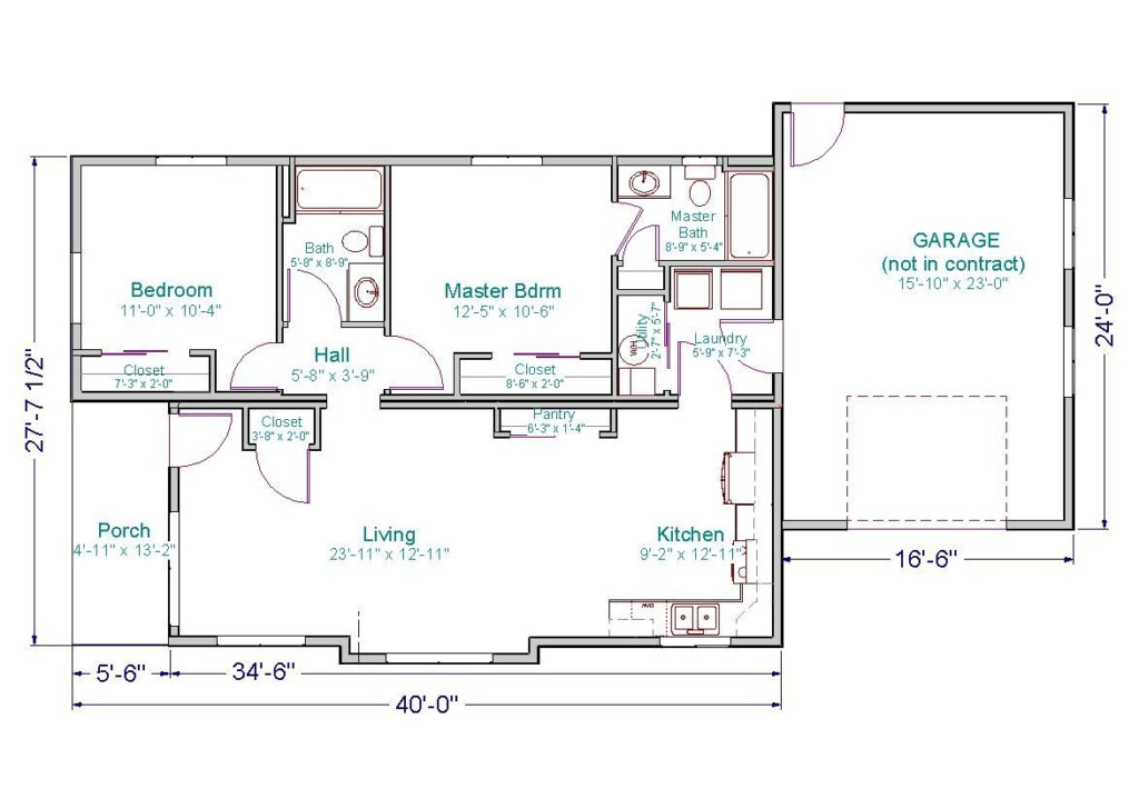 28x40 House Floor Plans Plougonver - 28 X 40 House Floor Plans
