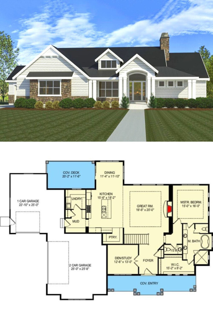 4 Bedroom Single Story New American Home With Open Concept Living  - Single Story House Plans With Open Floor Plan