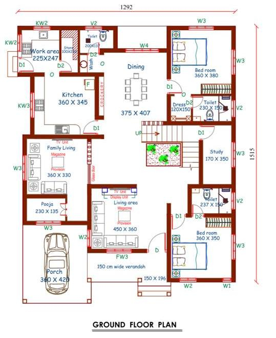 4 Bedroom Stunning Mix Designed Modern Home In 2997Sqft Free Plan  - 4 Bedroom House Plans In Kerala Double Floor