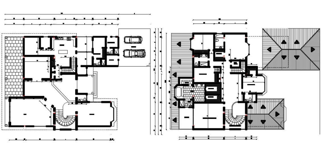 500 Square Meter House Plans CAD Drawing DWG File Cadbull - Floor Plan 500 Sqm House Design