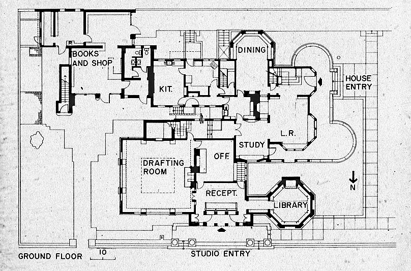 An Evolving Aesthetic Frank Lloyd Wright s Home Studio In Oak Park  - Frank Lloyd Wright Floor Plans Houses
