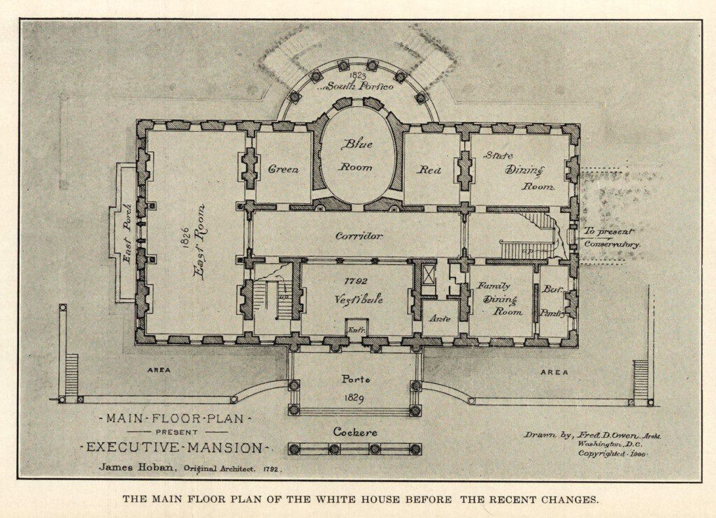Archimaps Floor Plan Of The White House Washington D C White  - Original White House Floor Plan