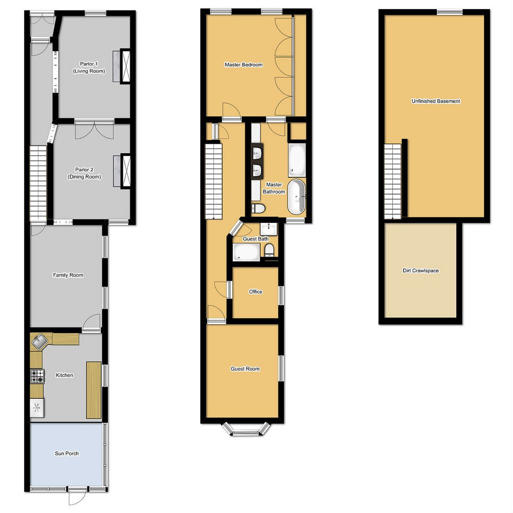 At Long Last Floor Plans For Our Home Old Town Home Narrow House  - Long Narrow House Floor Plans