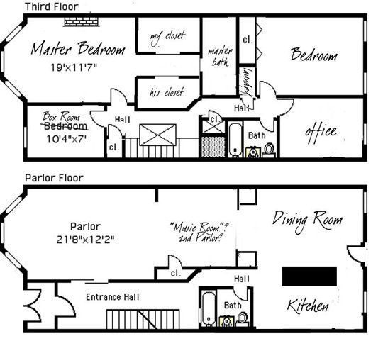 Brownstone Row House Floor Plans Town House Floor Plan Apartment  - Brownstone Row House Floor Plans