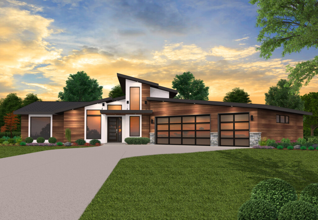 Contemporary One Storey House Plans - Modern House Plan 1 Floor