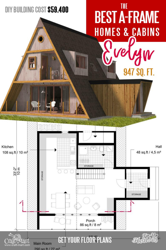 Cool A frame Tiny House Plans plus Tiny Cabins And Sheds Craft Mart - A Frame House Design Floor Plan