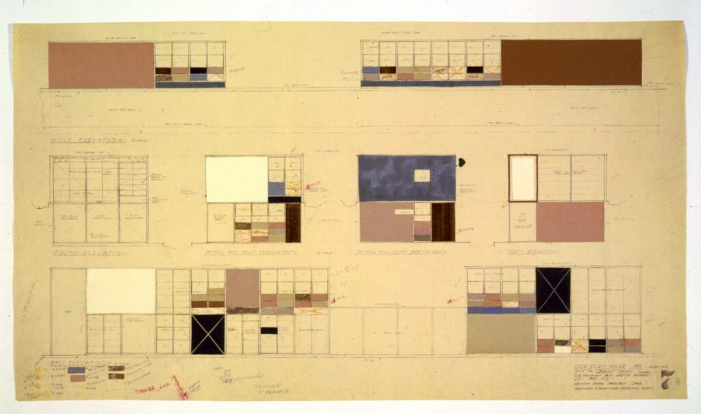 Eames house plan luxury eames house drawings by charles and ray eames  - Floor Plan Eames House