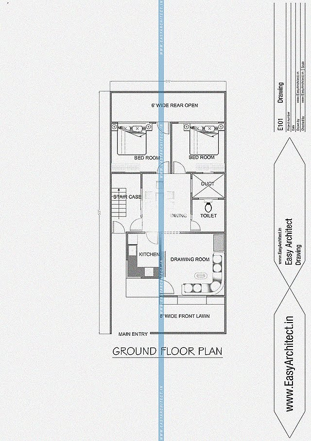 Easy Architect 24 X 50 House Plan - 24 X 50 House Floor Plans