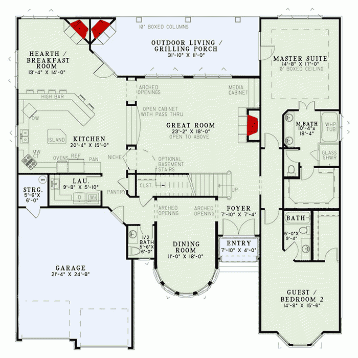 Elegant European House Plan With Two Story Turret 59950ND  - House With Turret Floor Plan