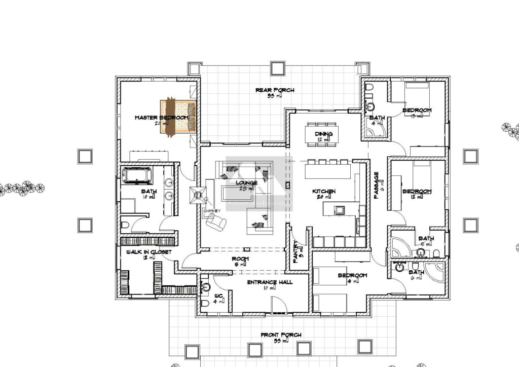 Example Floor Plan For 4 Bedroom Bungalow Floorplans click - Bungalow House Floor Plan With 4 Bedrooms