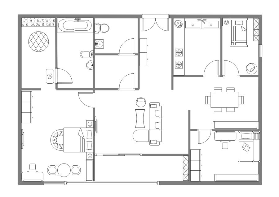 Floor Plan Templates Free - Free House Floor Plan Designer
