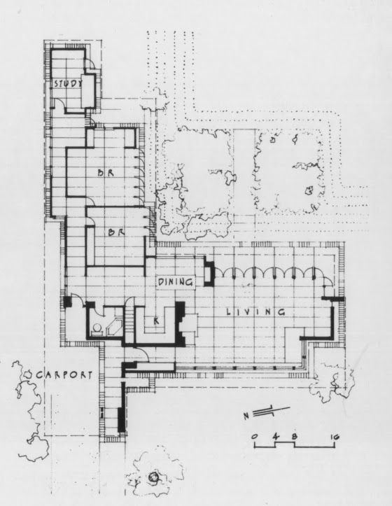 FRANK LLOYD WRIGHT CASA JACOBS 1 Por David Yomayusa Un Ambiente  - Jacobs House Frank Lloyd Wright Floor Plan