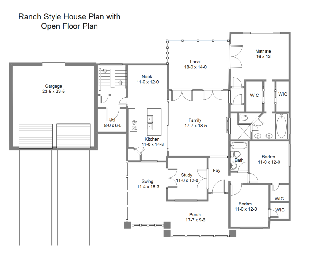 Free Editable Open Floor Plans EdrawMax Online - House Plans Open Floor Layout