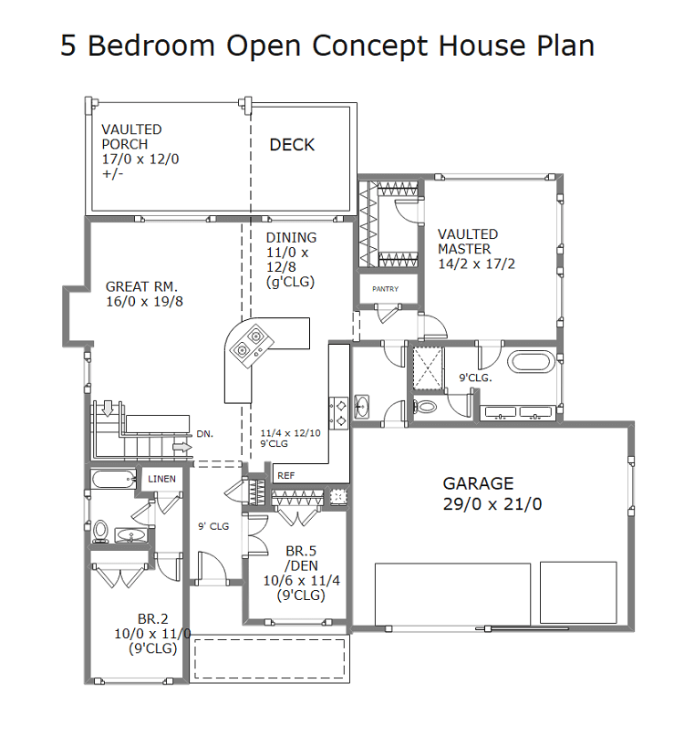 Free Open Floor Plan House Designs Floor Roma - House Plans Open Floor Layout