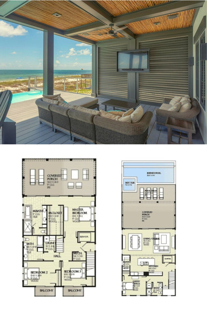 Got Your Eye On Beach House Plans This Fresh 3 Story Beach House Plan  - Beachfront House Floor Plans