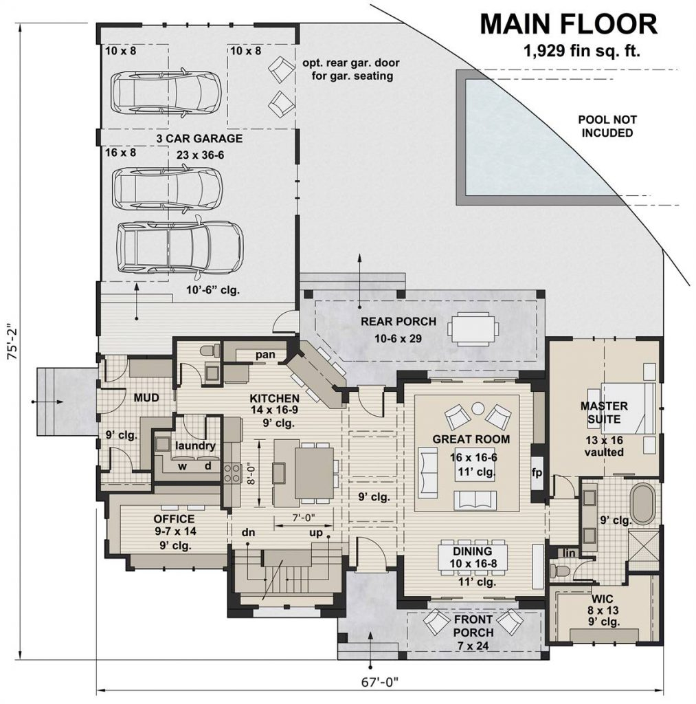 Home Office Layout Ideas The House Designers - House Office Floor Plan