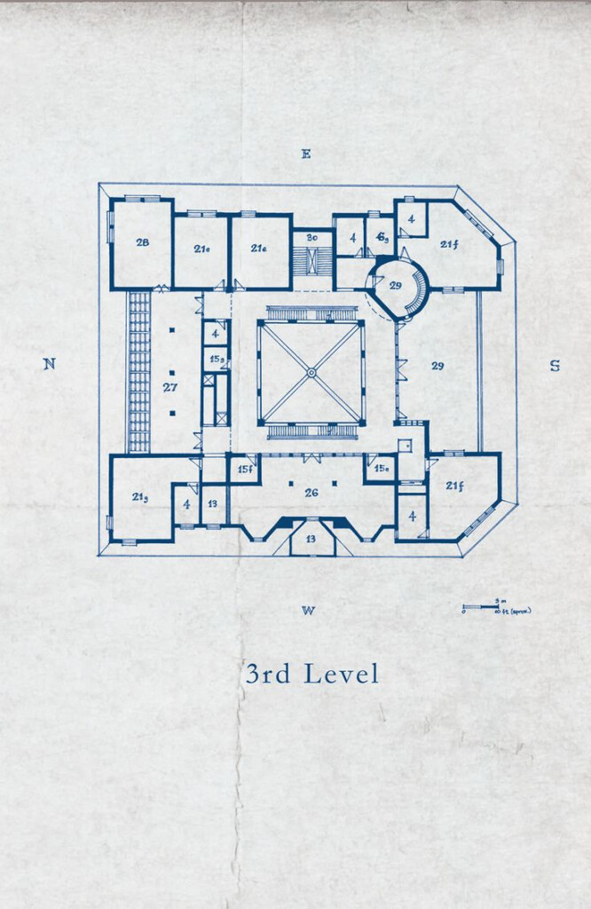 Keyhouse Manor Blueprints 04 Third Level Locke key Mansion Floor  - Locke & Key House Floor Plan