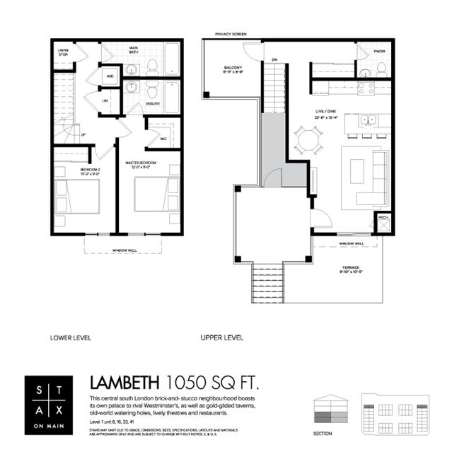 Lambeth Floor Plan At Stax On Main In Milton ON - Lambeth House Floor Plans