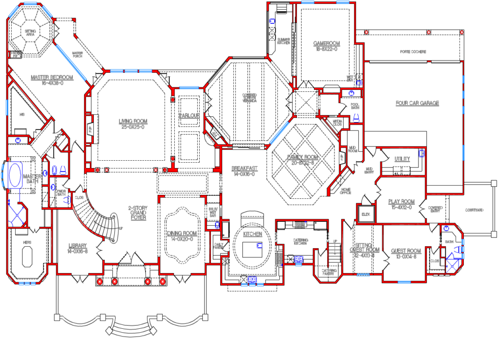 Largest House Plans - Biggest House Floor Plan