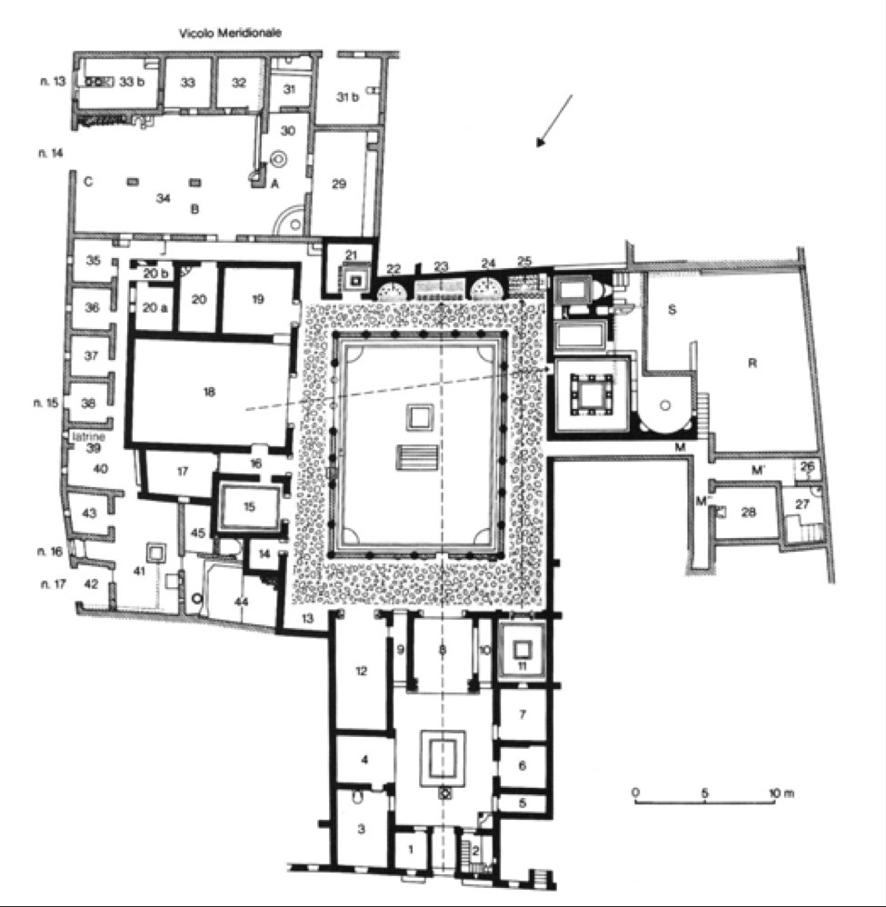 Lifestyles Of The Roman Rich And Famous Houses And Villas At Pompeii - House Of Menander Floor Plan