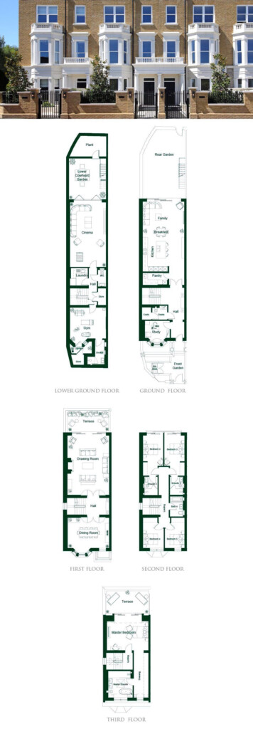 London Row House Floor Plans The Floors - London Row House Floor Plans