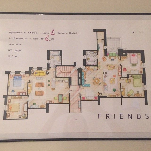 Lorelai And Rory Gilmore s House From GILMORE GIRLS Etsy Floor  - Lorelai And Rory'S House Floor Plan