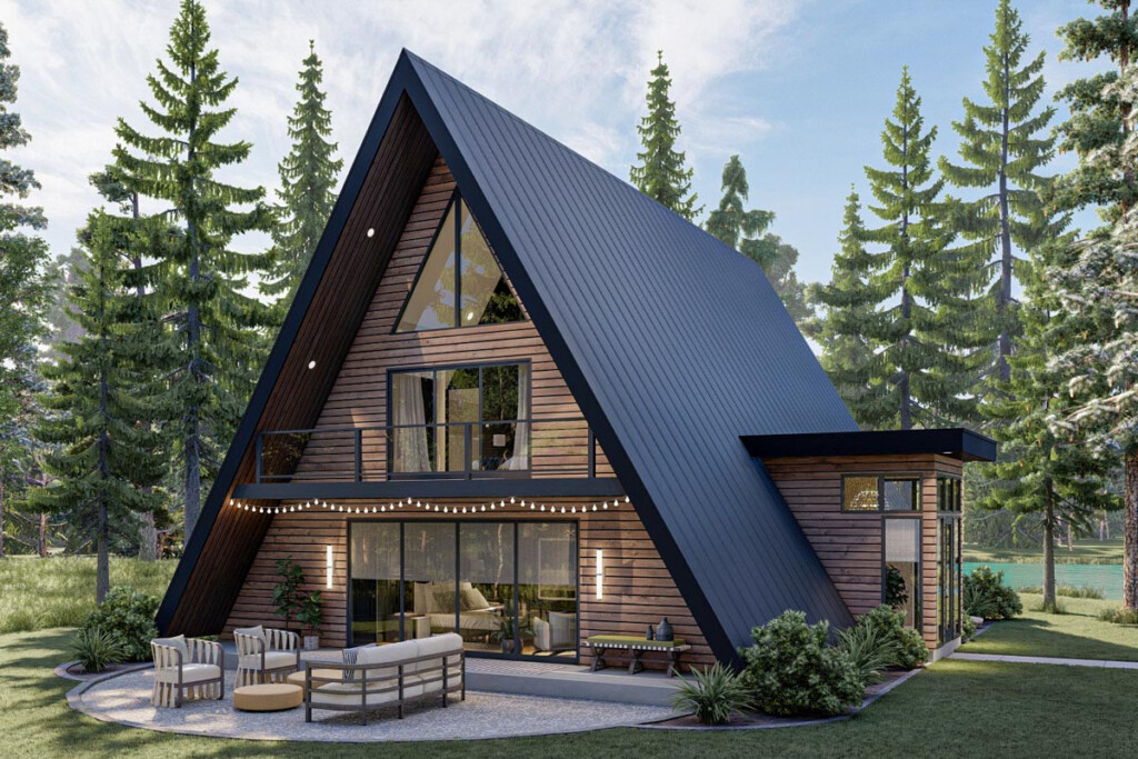 Modern A Frame House Plan With Side Entry 623081DJ Architectural  - Modern A Frame House Floor Plans