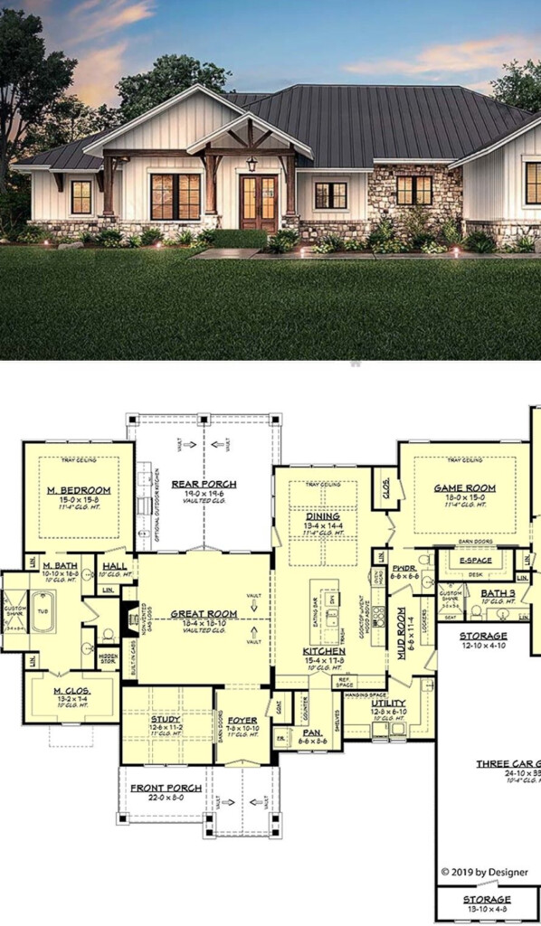 Open Ranch Floor Plans - Free Ranch Style House Plans With Open Floor Plan