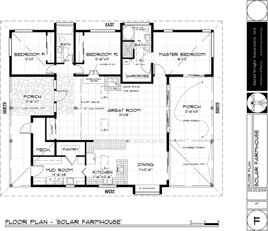 Passive Solar Design Basics Green Homes Home Country Style House  - Passive Solar House Floor Plans