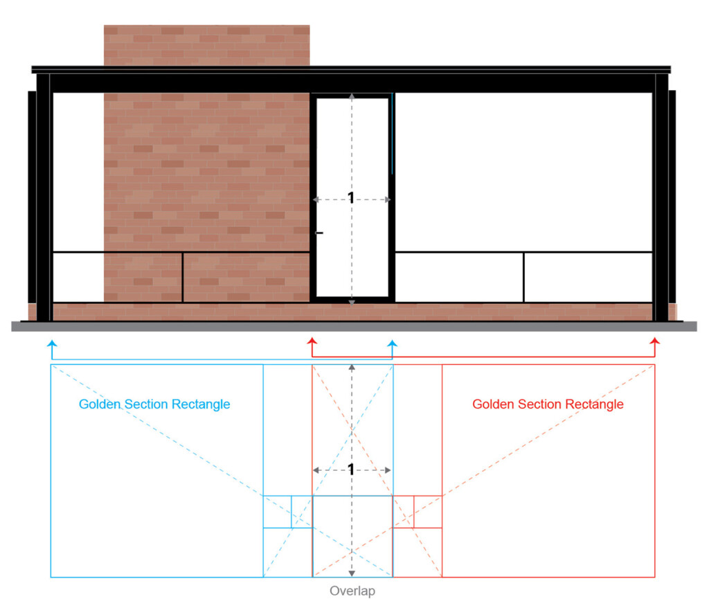 Philip Johnson s Glass House Golden Section Analysis Behance - Floor Plan Philip Johnson Glass House