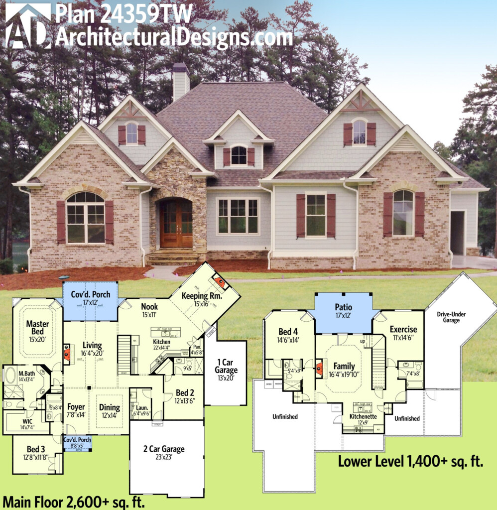 Plan 24359TW Striking Traditional House Plan House Plans House  - 2600 Sq Ft House Floor Plan