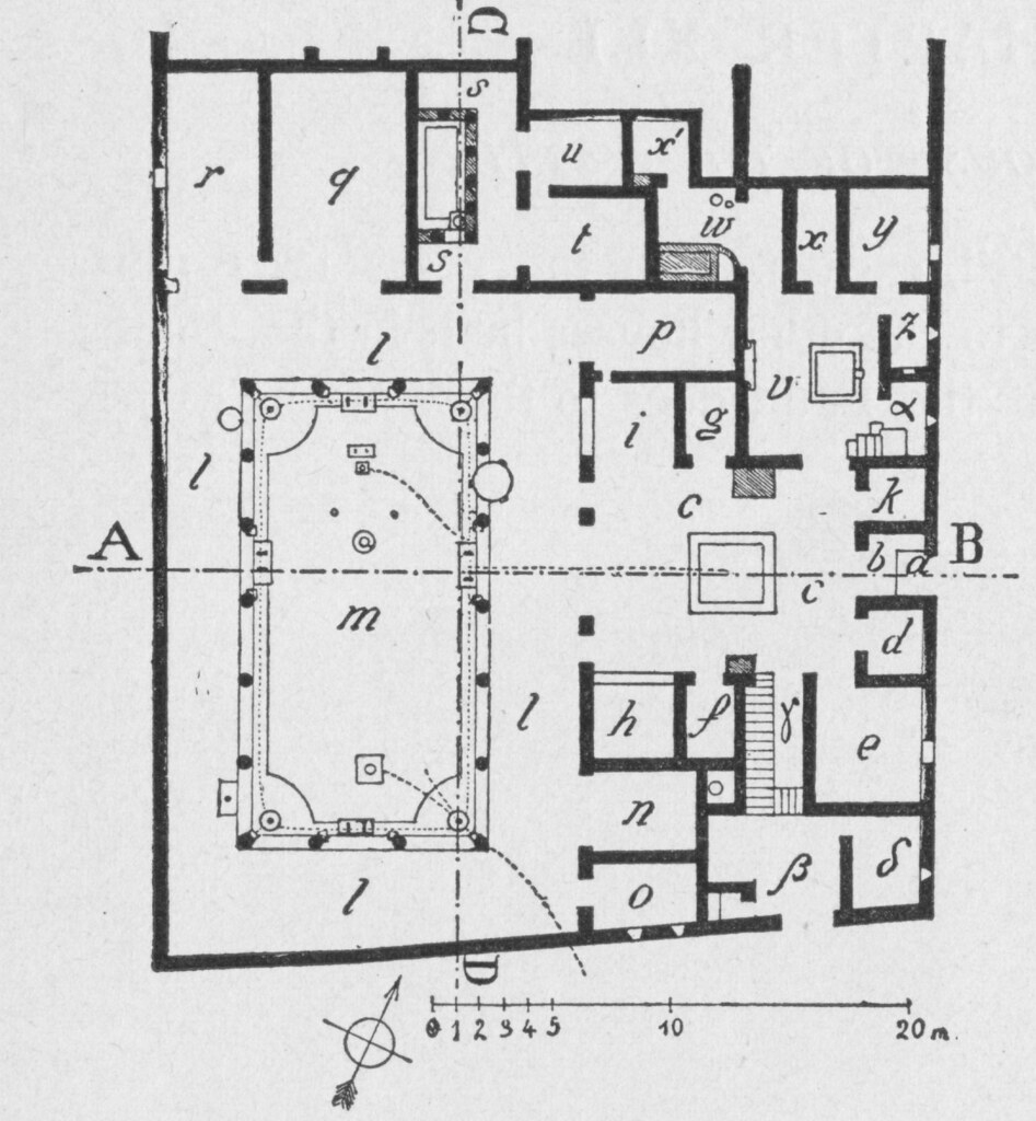 Plan Of The House Of The Vettii Mau Plan Scanned From Th Flickr - House Of The Vettii Floor Plan