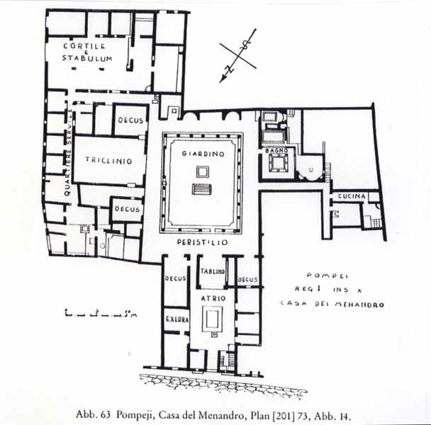 Roman Houses And Villas - House Of Menander Floor Plan