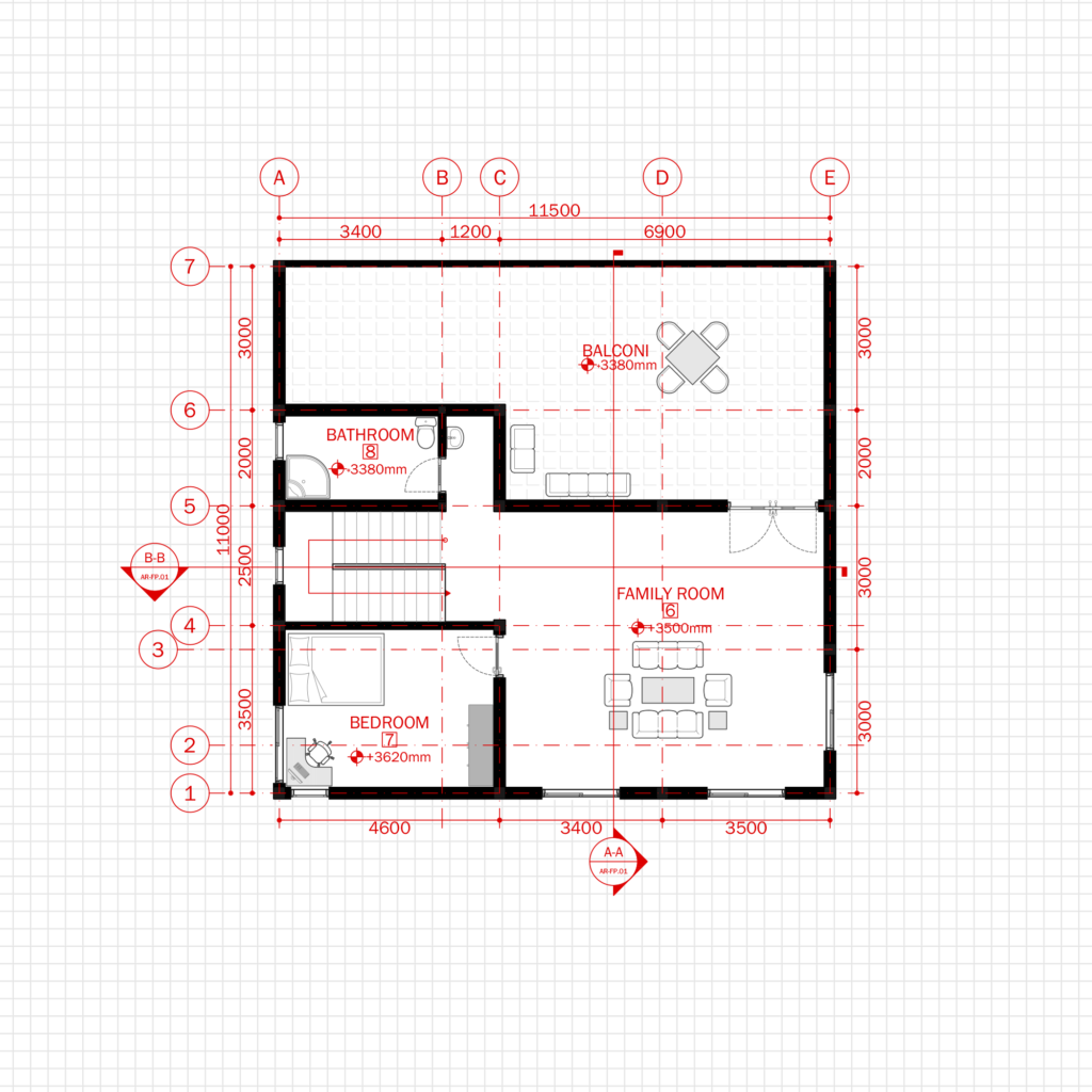 Simple Modern House 1 Architecture Plan With Floor Plan Metric Units  - Floor Plans Of A House