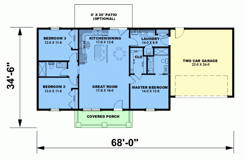 Single Story Ranch Style House Plans With Open Floor Plan Home Alqu - Acnh House Floor Plan