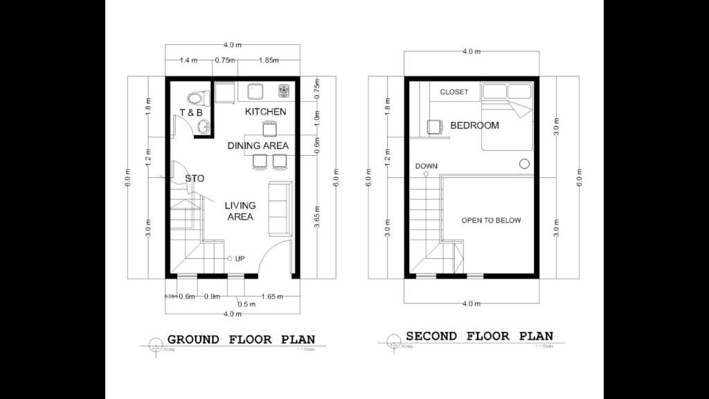 Smalll House Design 4x6 Meters Loft Style House YouTube - 4X6 House Floor Plan