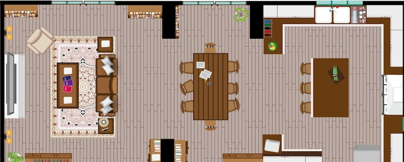 The Vampire Diaries Floor Plan TV Show Elena Gilbert s Etsy UK - Elena Gilbert House Floor Plan