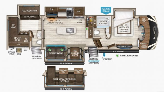 Top 7 5th Wheel Bunkhouse Options For Your Family - 5Th Wheel Bunk House Floor Plans