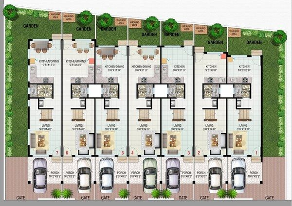 Traditional And Modern Row Houses Urban Dwellings With Lots Of Style  - Row House Floor Plan Design
