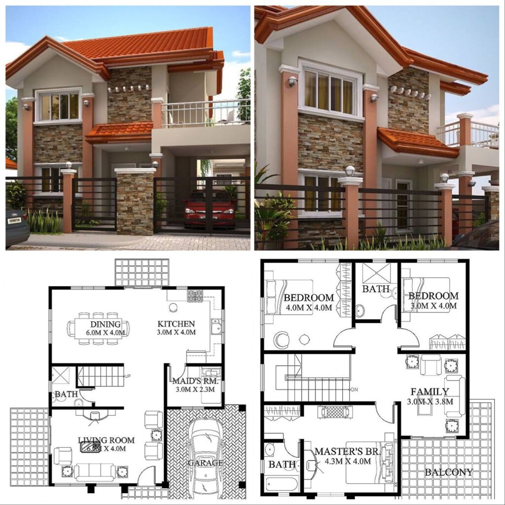 Two Storey House Plans Philippines Printable Templates Free - Modern House Design With Floor Plan Philippines
