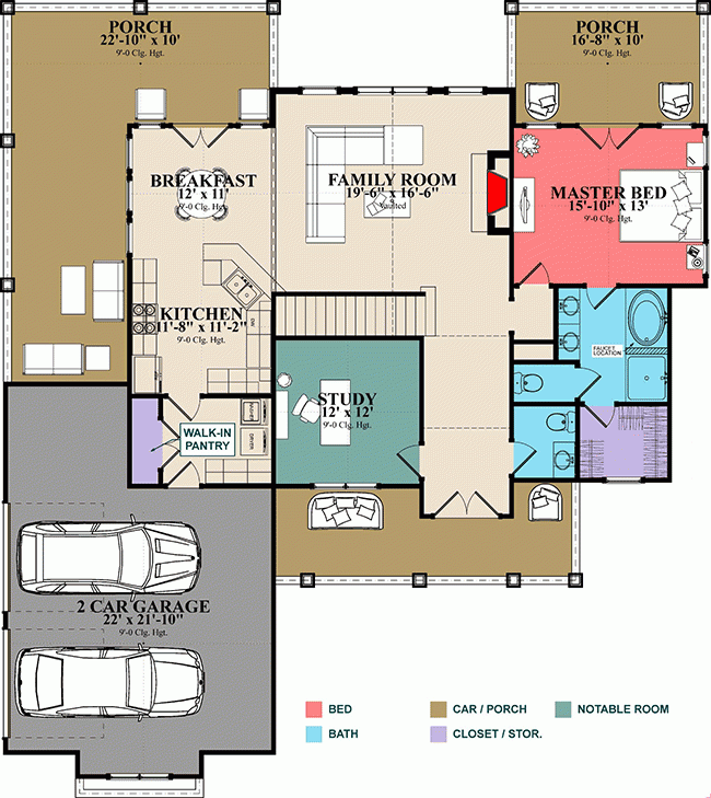 Two Story Craftsman Home Plan With Main Floor Master 86326HH  - Main Floor Master House Plans